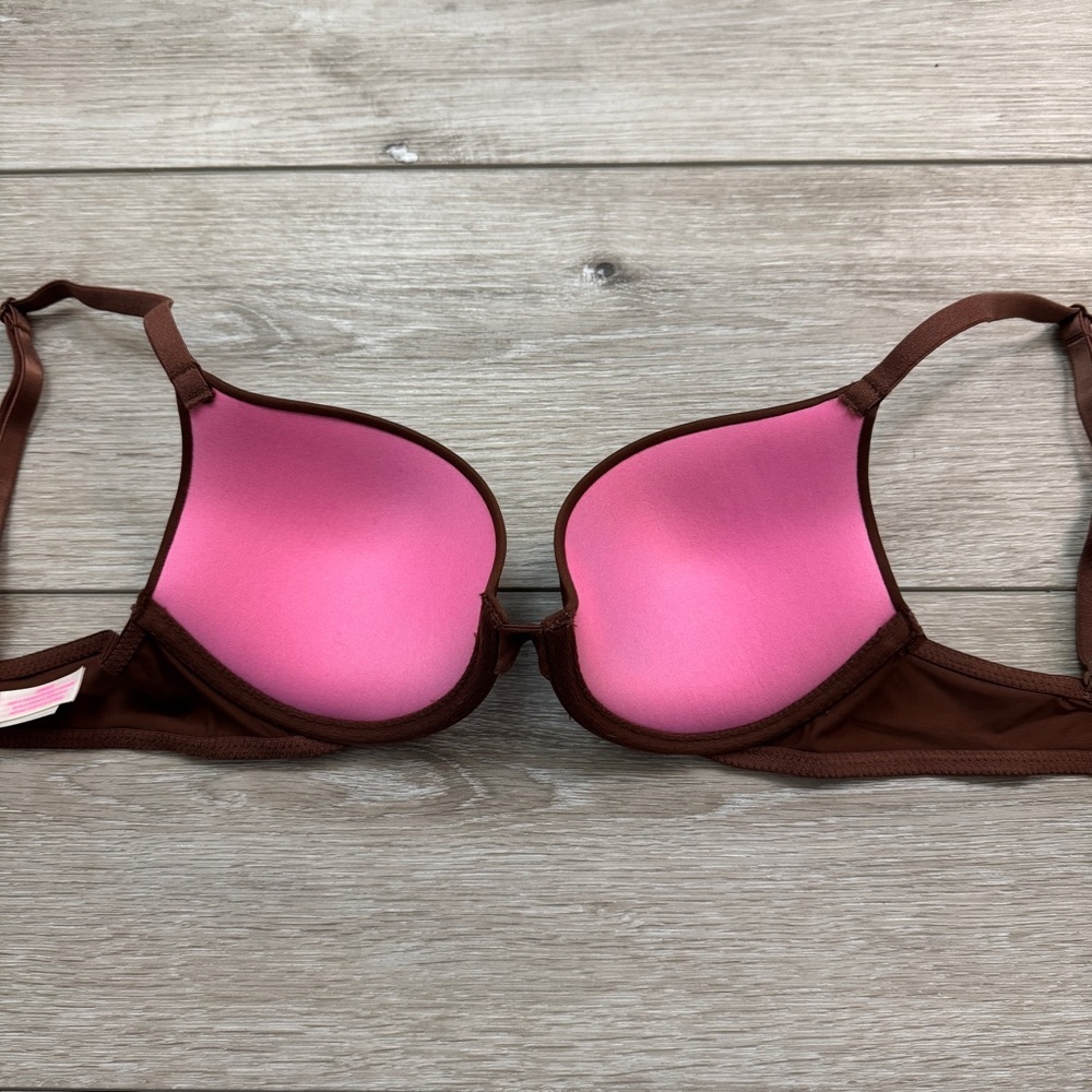 Victoria's Secret PINK Brown Push Up Bra. 32B. Basics Casual - Picture 4 of 6